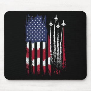 Air Force American Flag Patriotic Red White Blue 4 Mousepad