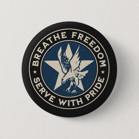 Air Force - Breathe freedom, serve with pride. Button (Vorderseite)