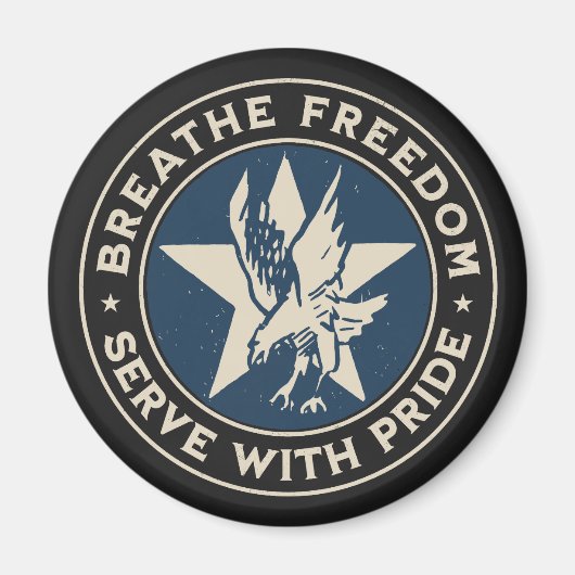 Air Force - Breathe freedom, serve with pride. Magnet (Vorne)