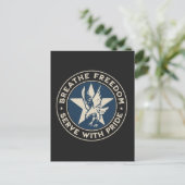 Air Force - Breathe freedom, serve with pride. Postkarte (Stehend Vorderseite)