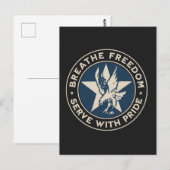 Air Force - Breathe freedom, serve with pride. Postkarte (Vorne/Hinten)