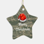 Air Force Camouflage Star Frohe Weihnachtsdekorati Keramikornament (Rechts)