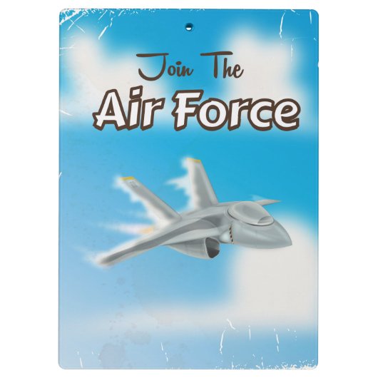 Air Force Classic Jet Poster Klemmbrett (Rückseite)