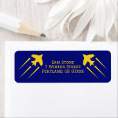 Air Force Military Star Medal Aircraft Blue Gold (Insitu)