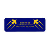 Air Force Military Star Medal Aircraft Blue Gold (Vorne)