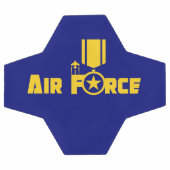 Air Force Military Star Medal Aircraft Blue Gold Fußball (Flach)