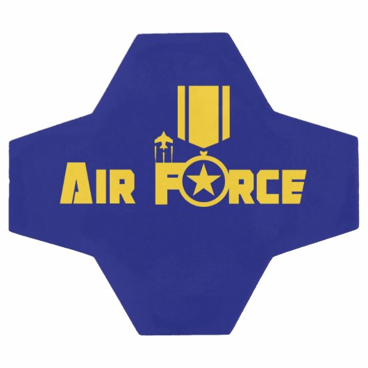 Air Force Military Star Medal Aircraft Blue Gold Fußball (Flach)