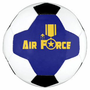 Air Force Military Star Medal Aircraft Blue Gold Fußball