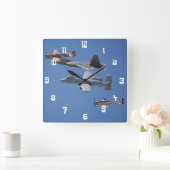 Air Force Planes/Jets Image Clocks Quadratische Wanduhr (Zuhause)
