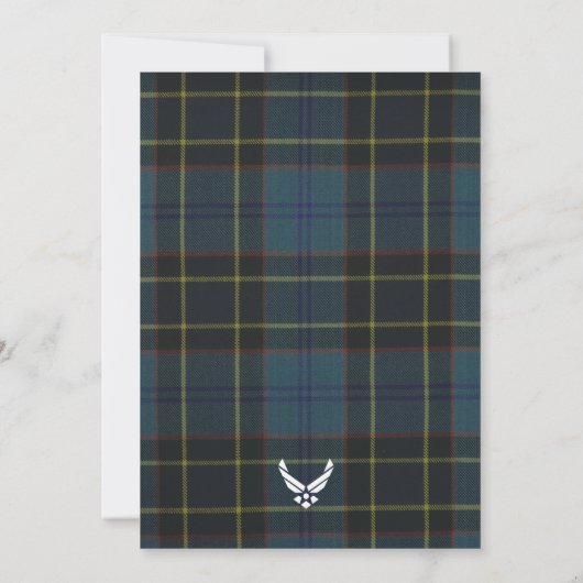 Air Force Tartan Einladung (Rückseite)