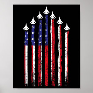 Air Force US-Veteranen 4. Juli Amerikanische Flagg Poster