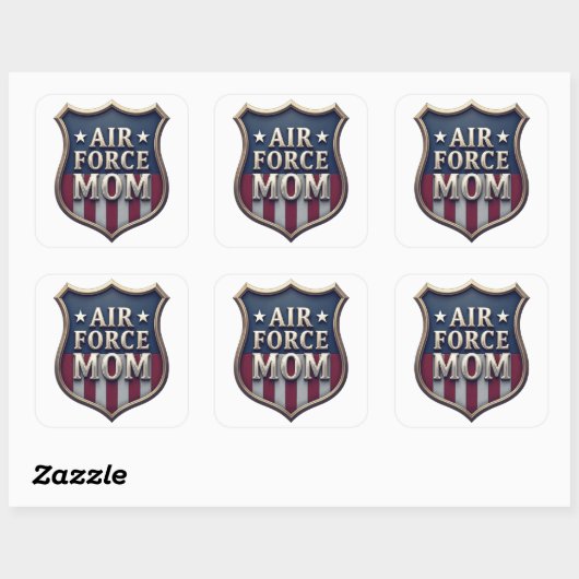 Air Force (USAF) Mutter Quadratischer Aufkleber (Blatt)
