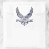 Air Force (USAF) Quadratischer Aufkleber (Tasche)