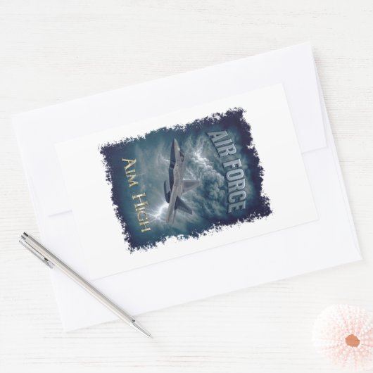 Air Force (USAF) Rechteckiger Aufkleber (Umschlag)