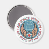 Air Force Veteran Magnet (Vorderseite/Rückseite)