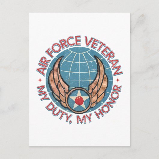 Air Force Veteran Postkarte (Vorderseite)