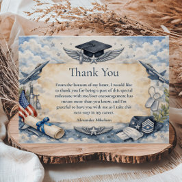 Air Force Wings Graduation Dankeskarte