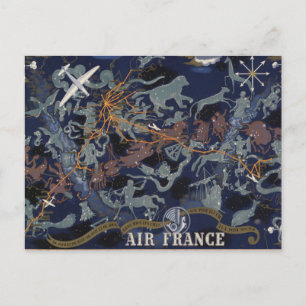 Air France: De nuit et de jour dans tous les ciel Postkarte