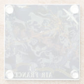 Air France: De Nuit und de Jour dans tous les ciel Glasuntersetzer (Rückseite)