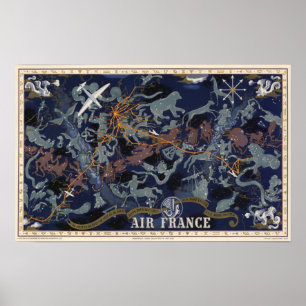 Air France: De Nuit und de Jour dans tous les ciel Poster