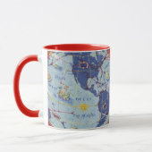 Air France Karte der Welt Tasse (Links)