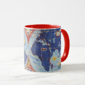 Air France Karte der Welt Tasse (VorderseiteRechts)