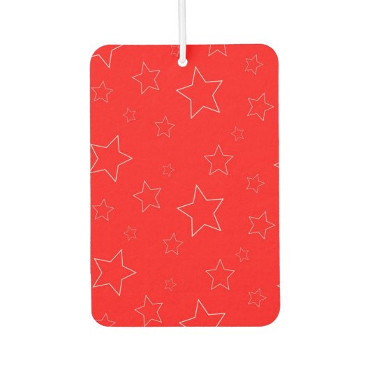 Air Freshener aus Rot und Grüne Sterne Autolufterfrischer (Vorderseite)