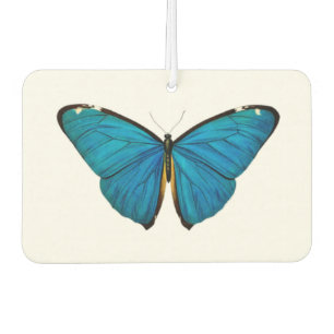 AIR FRESHENER : BLAUER SCHALTFLY : HERZGESTELLT AUTOLUFTERFRISCHER