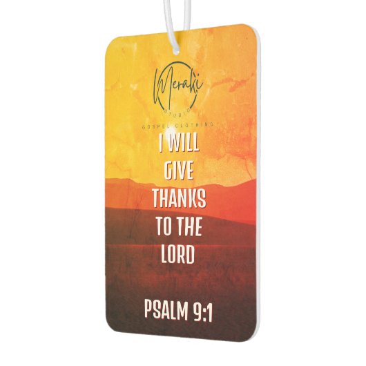 Air Freshener Dankbarkeit an den Herrn. Autolufterfrischer (Links)