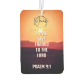 Air Freshener Dankbarkeit an den Herrn. Autolufterfrischer (Rückseite)