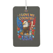 Air Freshener Design: I Love My Country - USA Autolufterfrischer (Vorderseite)