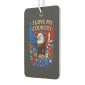 Air Freshener Design: I Love My Country - USA Autolufterfrischer (Links)