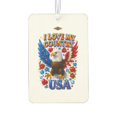 Air Freshener Design: I Love My Country - USA Autolufterfrischer (Rückseite)