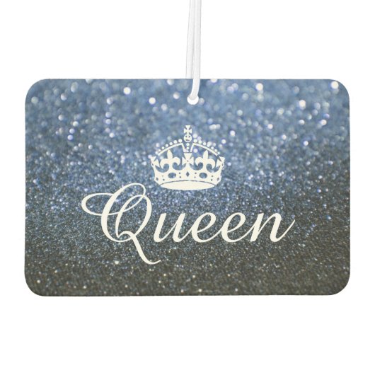 Air Freshener - Queen Crown Glitzer Blue Autolufterfrischer (Rückseite)
