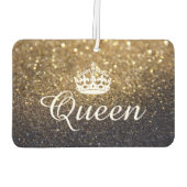 Air Freshener - Queen Crown Glitzer Gold Autolufterfrischer (Rückseite)