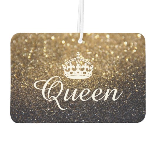 Air Freshener - Queen Crown Glitzer Gold Autolufterfrischer (Rückseite)