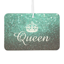 Air Freshener - Queen Crown Glitzer Green Autolufterfrischer