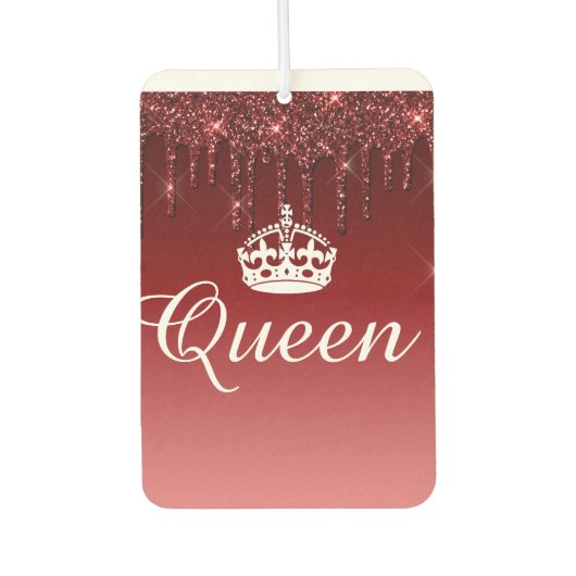 Air Freshener - Queen Crown Tropfen Glitzer Deep R Autolufterfrischer (Vorderseite)
