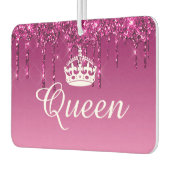 Air Freshener - Queen Crown Tropfen Glitzer Magent Autolufterfrischer (Links)