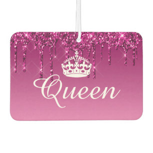 Air Freshener - Queen Crown Tropfen Glitzer Magent Autolufterfrischer