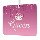 Air Freshener - Queen Crown Tropfen Glitzer Magent Autolufterfrischer (Links)