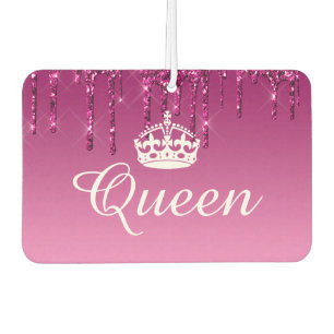Air Freshener - Queen Crown Tropfen Glitzer Magent Autolufterfrischer