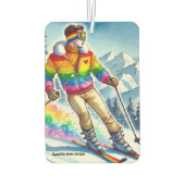Air Freshener - Skifahren mit Stolz Autolufterfrischer (Rückseite)