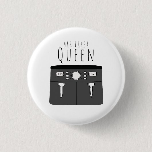 Air Fryer Königin Button (Vorderseite)