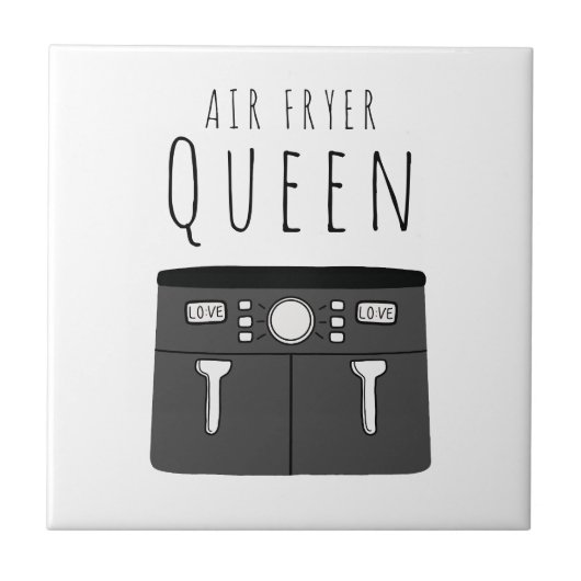 Air Fryer Königin Getränk Fliese (Vorderseite)
