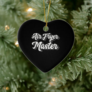 Air Fryer Master Cook Food Liebe Retro-Hühner Keramik Ornament