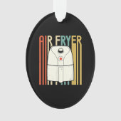 Air Fryer Master Cook Food| Retro-Huhn Ornament (Vorderseite)