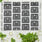 Air Fryer Muster Geschirrtuch (Gefaltet)