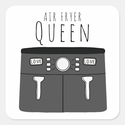 Air Fryer Queen Aufkleber (Vorderseite)