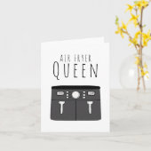 Air Fryer Queen Birthday Karte (Gelbe Blume)